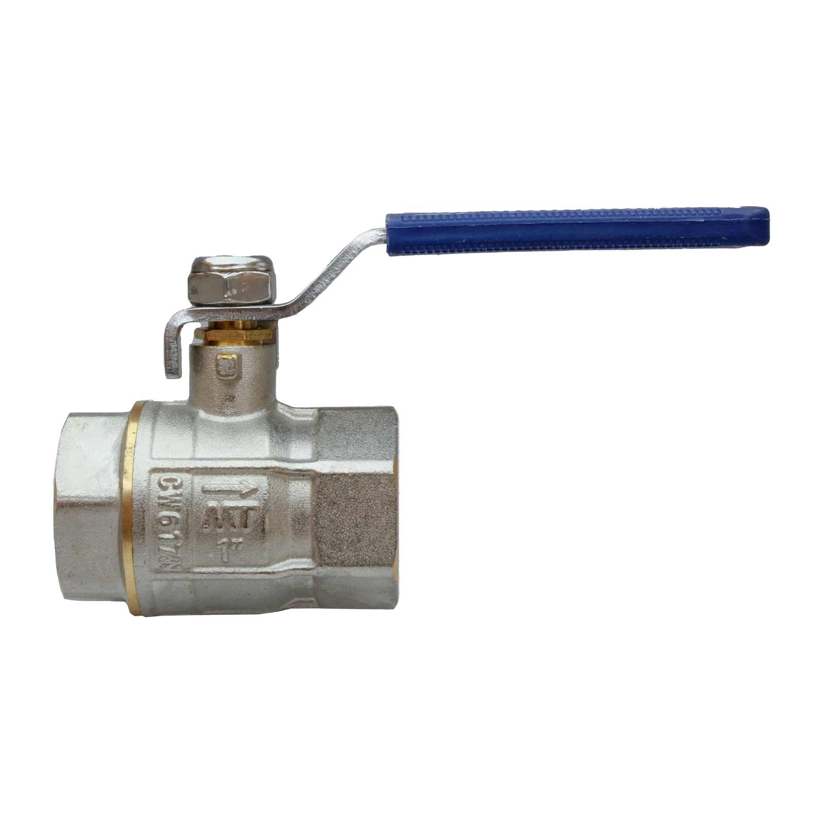 42952 Válvula Esfera PN-30 H-H Paso Total Palanca De Acero Inoxidable Maneta Ergonómica Color Azul