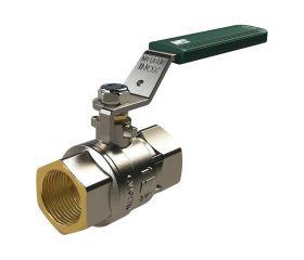 4304 Válvula esfera antical pn40 H-H latón niquelado palanca inoxidable