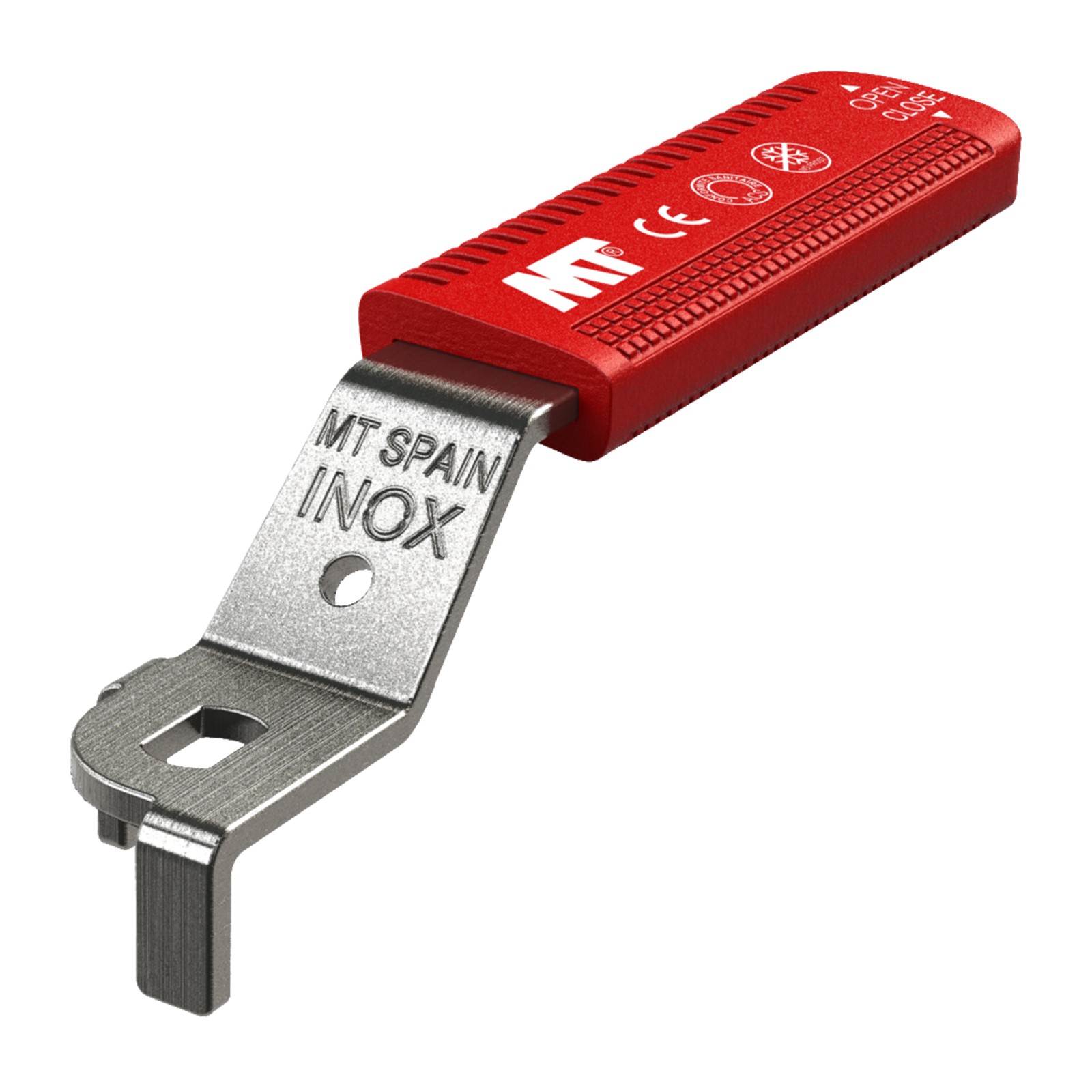 493082 Recambio - Maneta Acero Inoxidable Para Válvula PN 30 Color Rojo