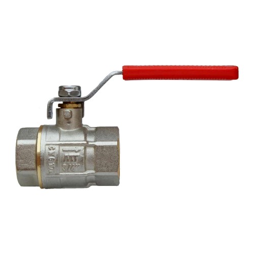 4295 Válvula Esfera PN-30 H-H Paso Total Palanca De Acero Inoxidable Maneta Ergonómica Color Rojo