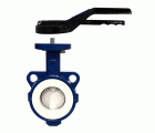 51143 Válvula De Mariposa Tipo Wafer, Disco Acero Inoxidable A-316 + PTFE, Asiento PTFE