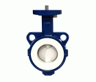 511430 Válvula De Mariposa Eje Libre Tipo Wafer, Disco Acero Inoxidable A-316 + PTFE, Asiento PTFE