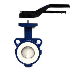 51143 Válvula De Mariposa Tipo Wafer, Disco Acero Inoxidable A-316 + PTFE, Asiento PTFE