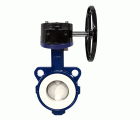 51143MR Válvula De Mariposa Tipo Wafer con Reductor Manual, Disco Acero Inoxidable A-316 + PTFE, Asiento PTFE