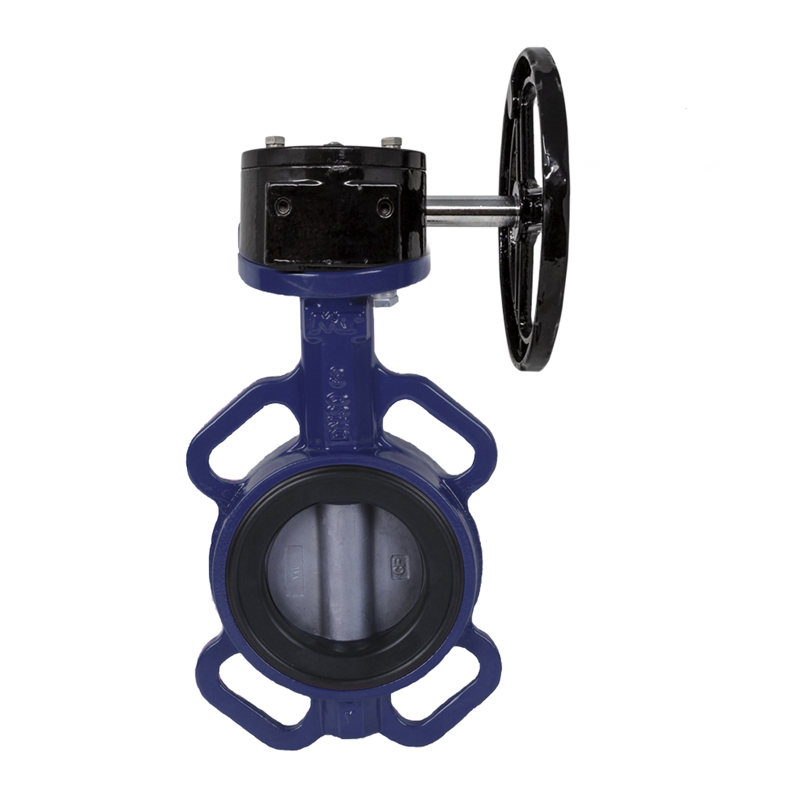 5114MR Válvula De Mariposa Tipo Wafer, Brida Universal, Disco Acero Inoxidable A-316, Asiento Blando EPDM, Reductor Manual