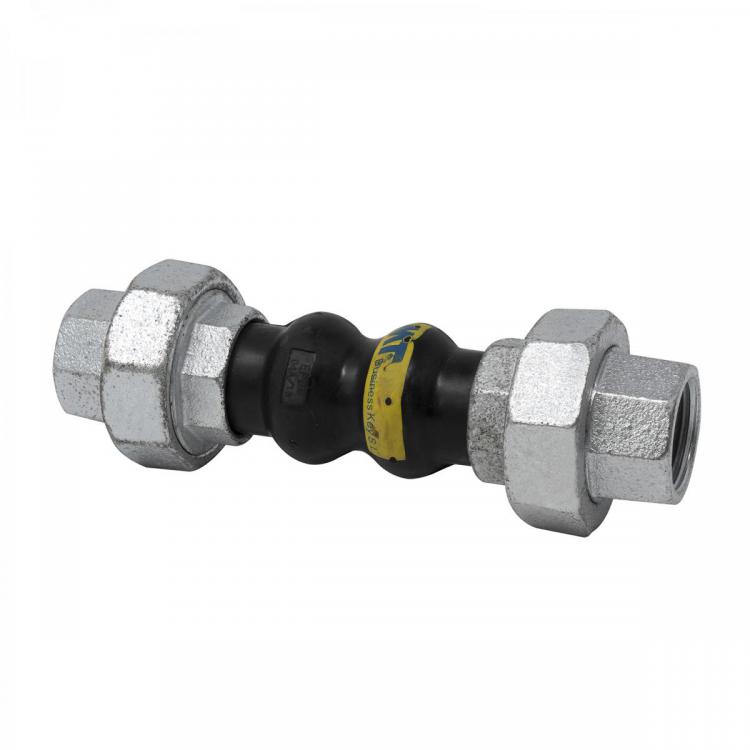 51202 Manguito Elástico Doble Onda Extremos Roscados NBR