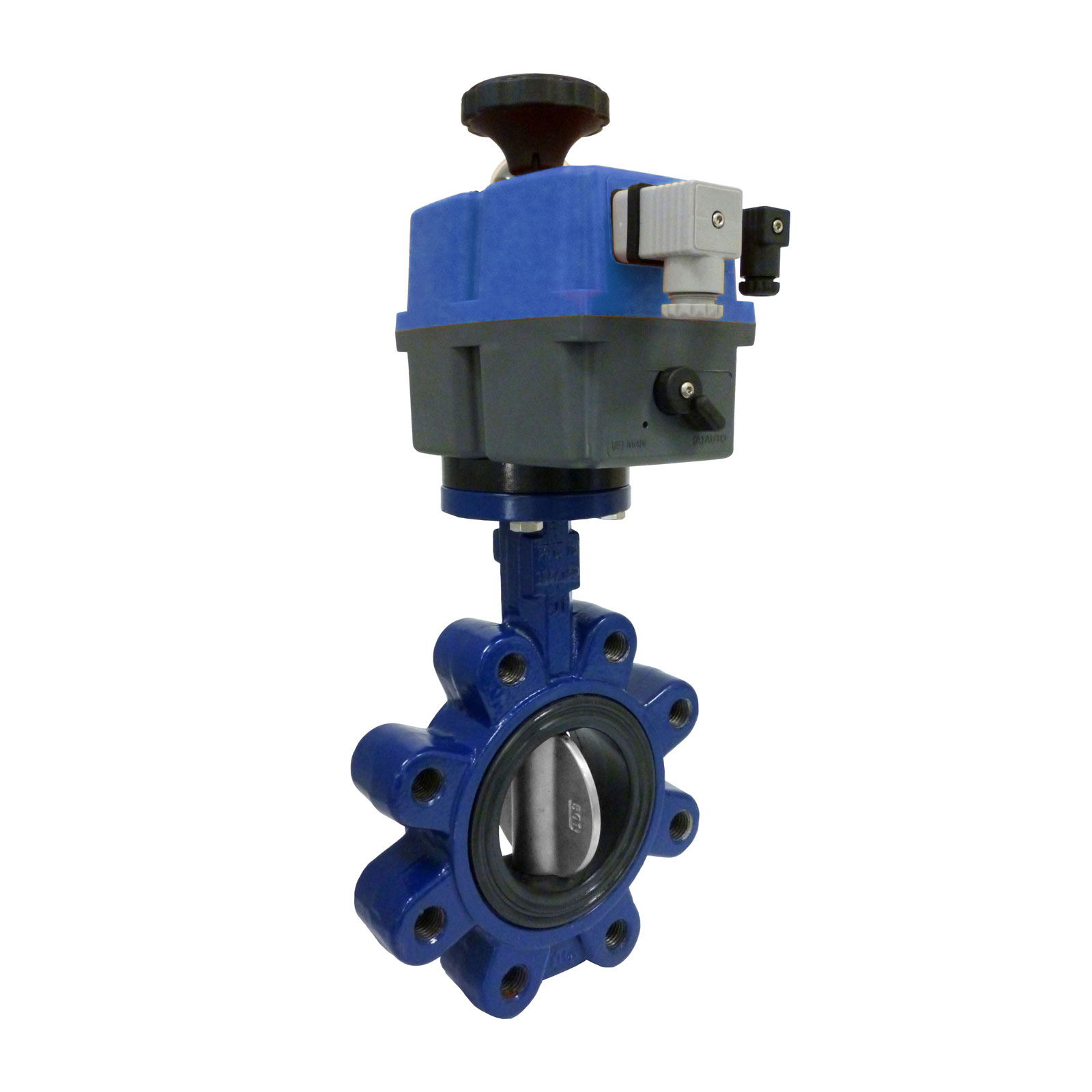 53051442 Válvula De Mariposa Tipo Lug Disco Inoxidable Asiento Blando EPDM Con Actuador Eléctrico Alto Voltaje