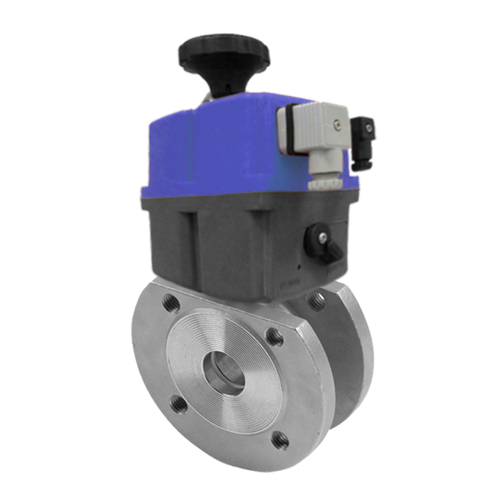 53091031 Válvula Esfera Tipo Wafer Paso Total Con Pletina ISO Con Actuador Eléctrico Alto Voltaje