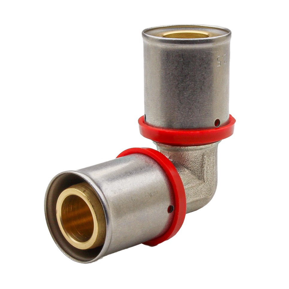 647090 Codo 90º Multicapa Prensar Tipo U Rojo