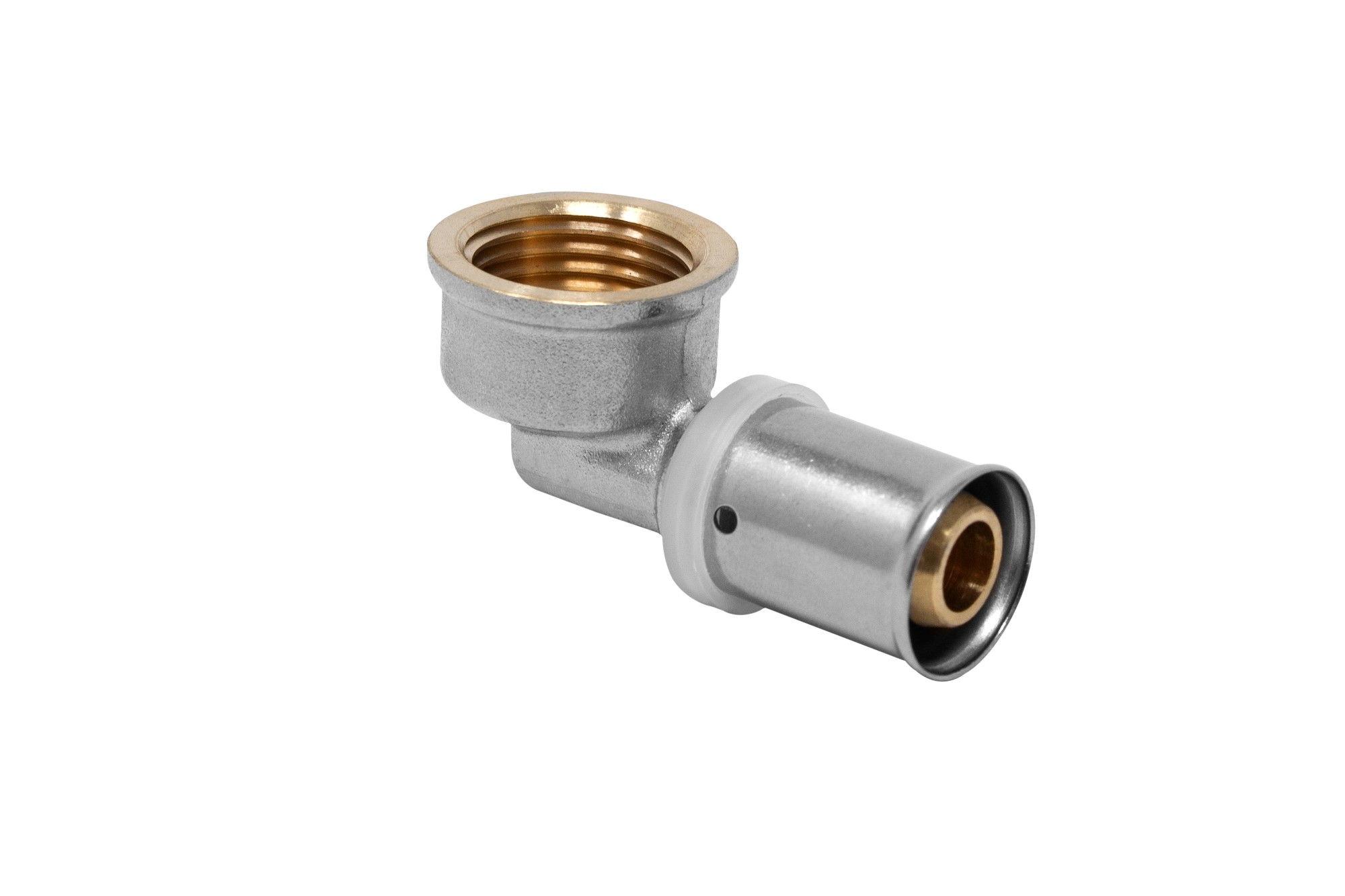 647091 Codo Hembra 90º Multicapa Prensar Tipo U Rojo