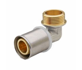 647092Q Codo Macho 90º Multicapa Prensar Tipo U Blanco