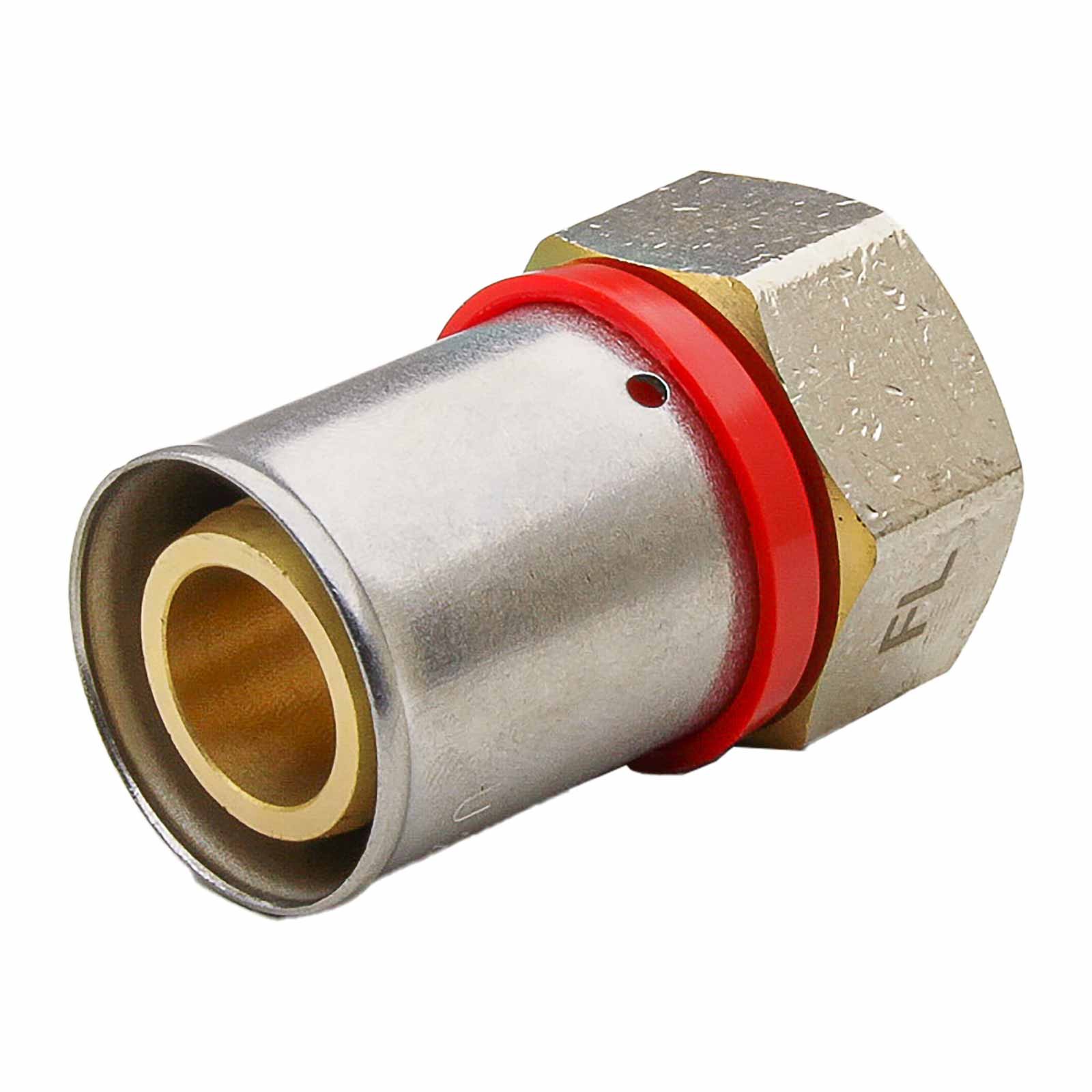 647271 Racor Recto Hembra Multicapa Prensar Perfil U Rojo