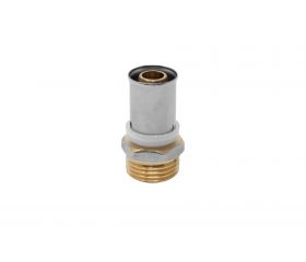 647272 Racor Recto Macho Multicapa Prensar Tipo U Rojo