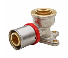 647500 Racor Codo Mural Multicapa Prensar Tipo U Rojo