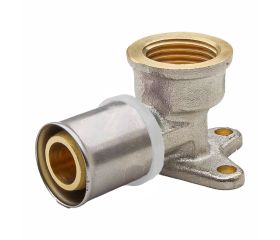 647500Q Racor Codo Mural Multicapa Prensar Tipo U Blanco