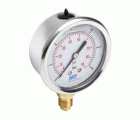8599 Manómetro Acero Inoxidable Glicerina DN63 Conexión Inferior Latón 1/4”