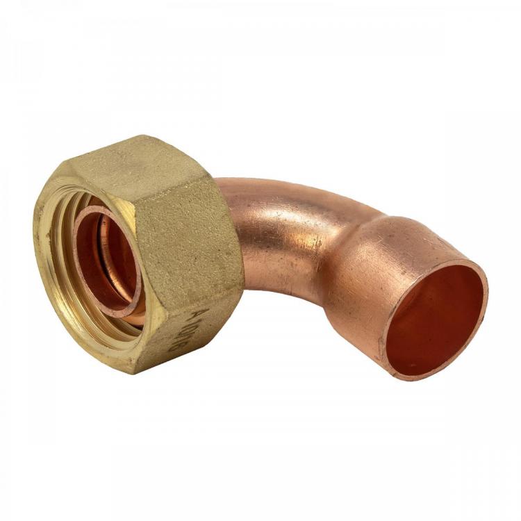 86361 Racor Dos Piezas Curvo H-Cu