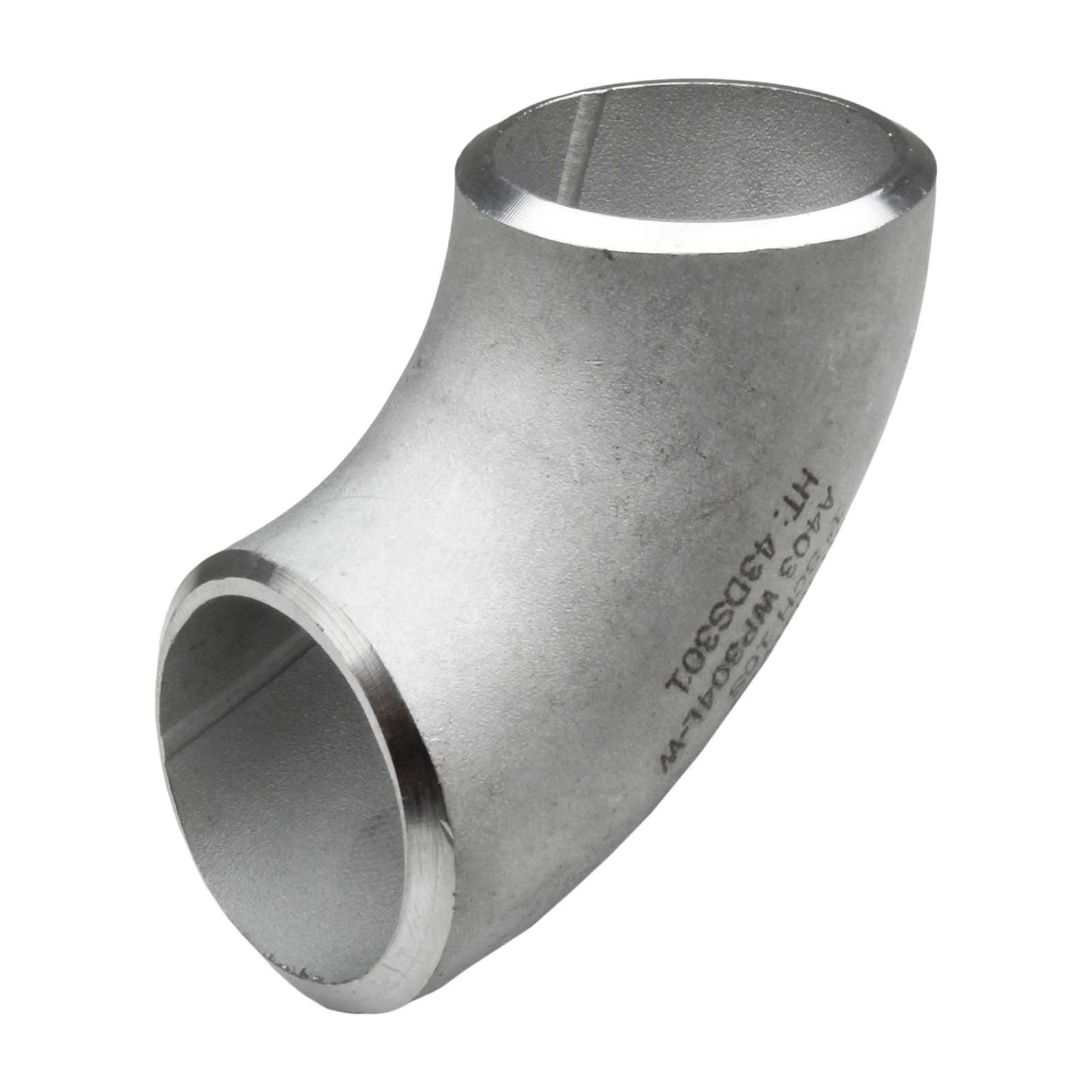 SS09016 Codo 90º Radio Largo Sch 10 A-316L Sin Soldadura