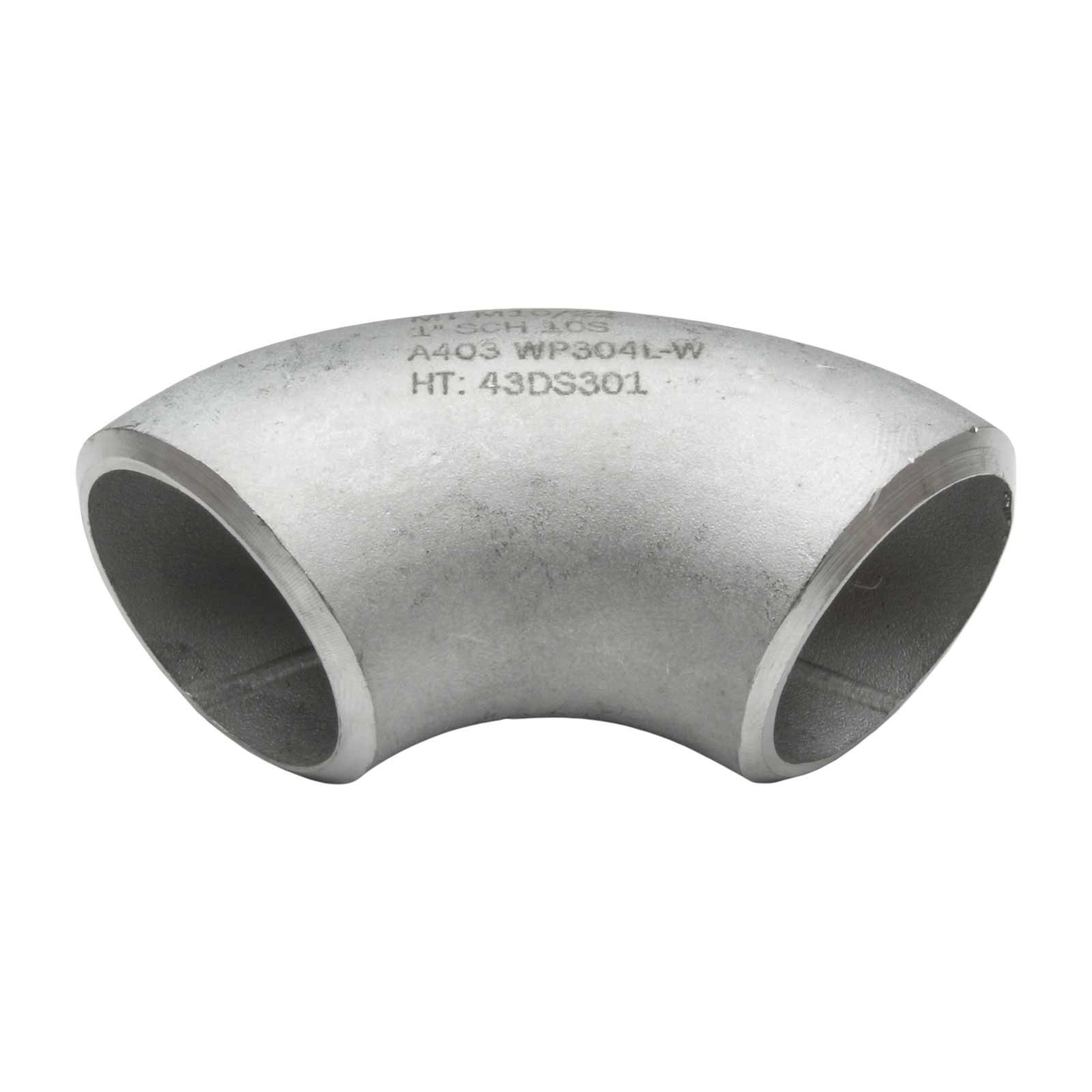 SS09016 Codo 90º Radio Largo Sch 10 A-316L Sin Soldadura