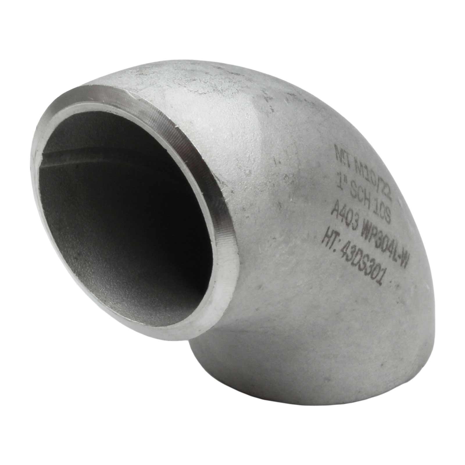 SS09016 Codo 90º Radio Largo Sch 10 A-316L Sin Soldadura