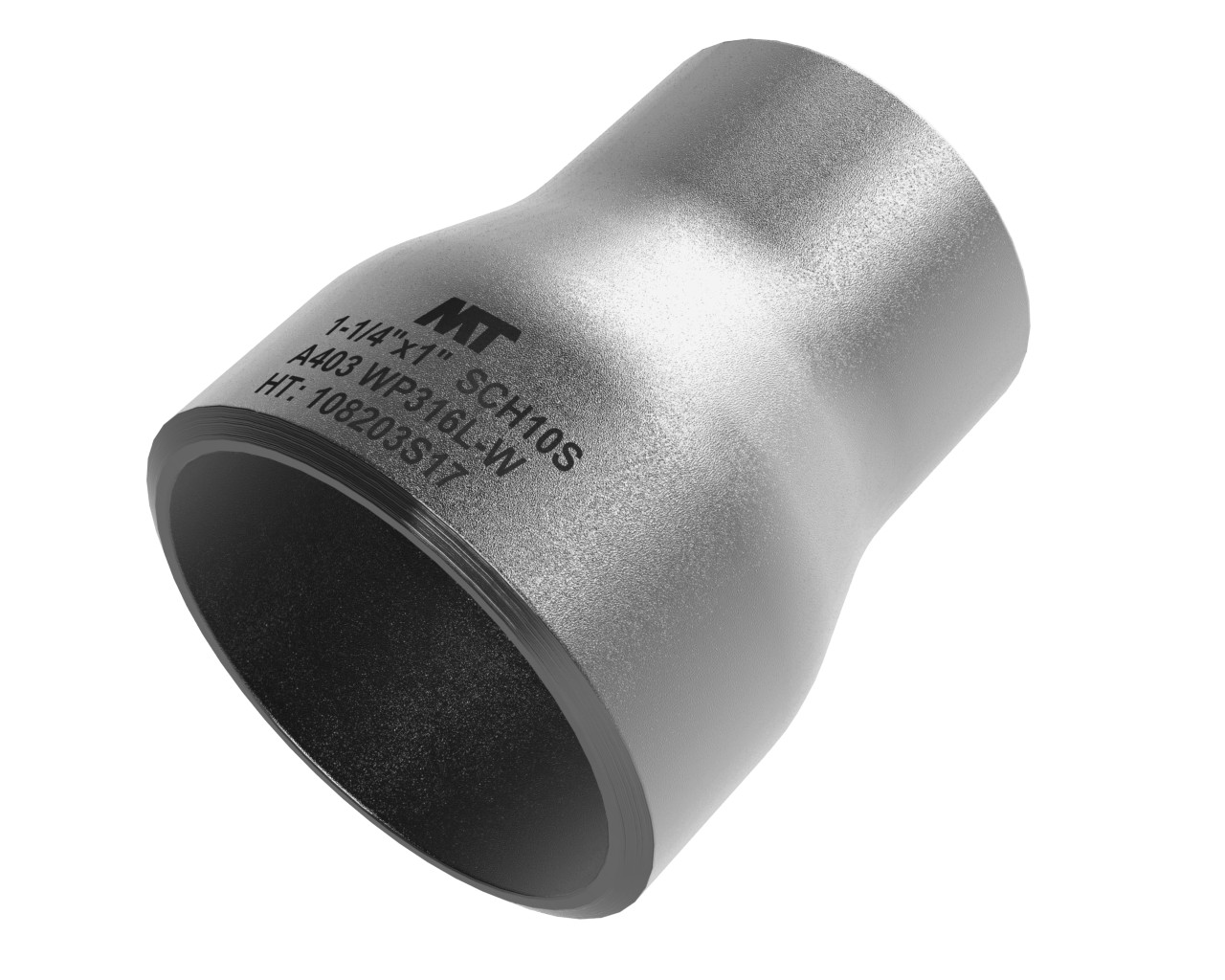 SS24016 Reducción Concéntrica Sch 10 A-316L Sin Soldadura