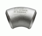 SS04116 Codo 45º Radio Largo Sch 10 A-316L Sin Soldadura