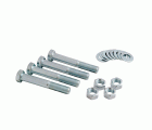 STZ93120 Set de 4 unidades: Tornillos Zinc 8.8 DIN931 M20 + Tuercas + Arandelas