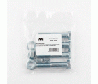 STZ93116 Set de 4 unidades: Tornillos Zinc 8.8 DIN931 M16 + Tuercas + Arandelas