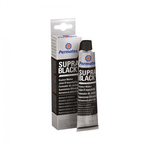 Supra Black Gasket Maker Formador de Juntas 80 ml Pasta tixotrópica. Metal