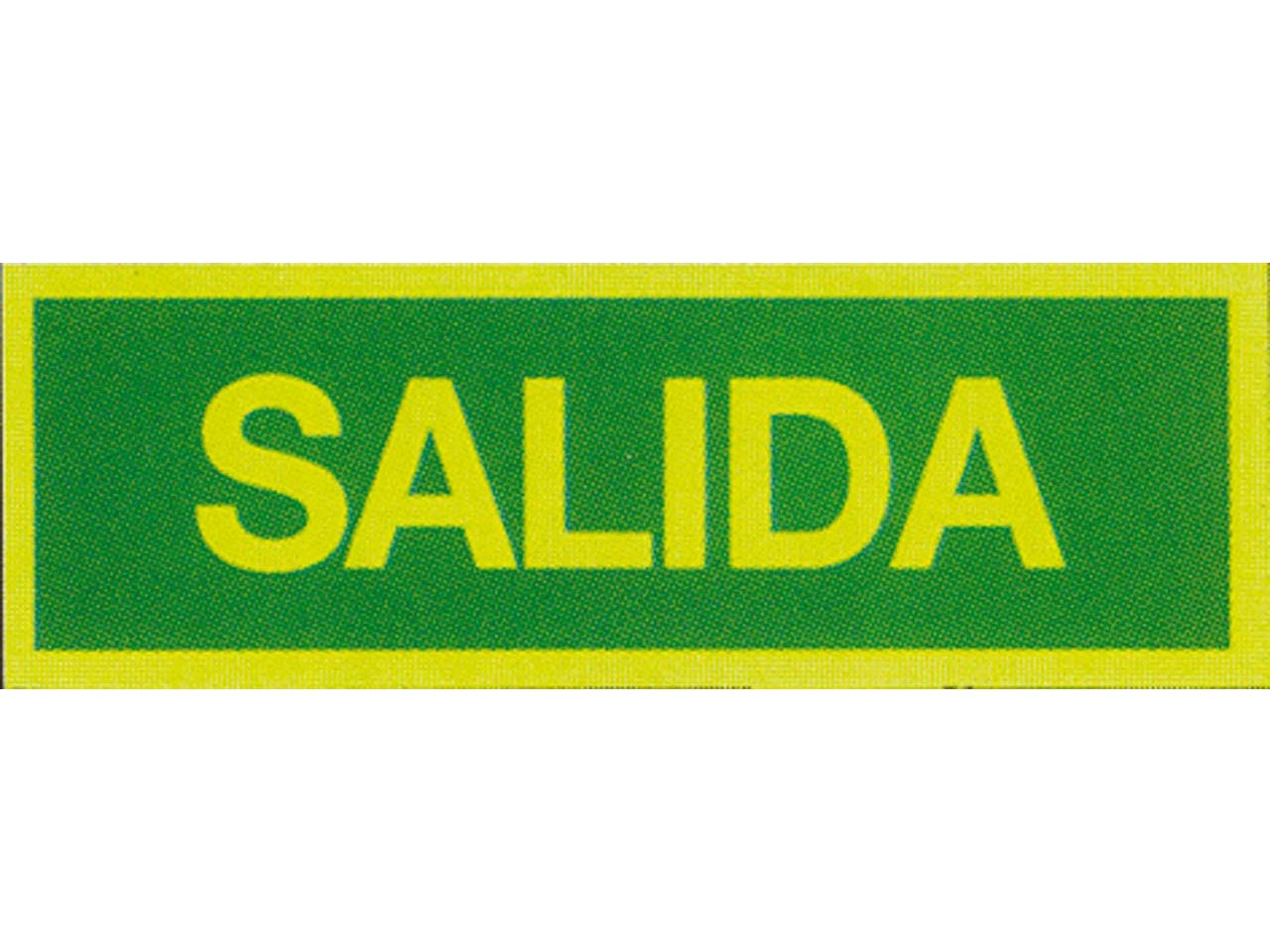 PLACA SEÑAL DE PLÁSTICO EMERGENCIA -SALIDA-