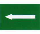 PLACA SEÑAL DE PLÁSTICO 210x300mm EMERGENCIA FLECHA IZQUIERDA