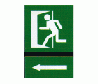 PLACA SEÑAL DE PLÁSTICO 210x300mm SALIDA EMERGENCIA IZQUIERDA