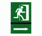 PLACA SEÑAL DE PLÁSTICO 210x300mm SALIDA EMERGENCIA DERECHA