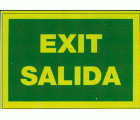PLACA SEÑAL DE PLÁSTICO 210x300mm EMERGENCIA -SALIDA DE EMERGENCIA-