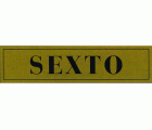 PLACA SEÑALIZACION TEXTO LATONADA 32x8cm SEXTO