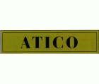PLACA SEÑALIZACION TEXTO LATONADA 32x8cm ATICO