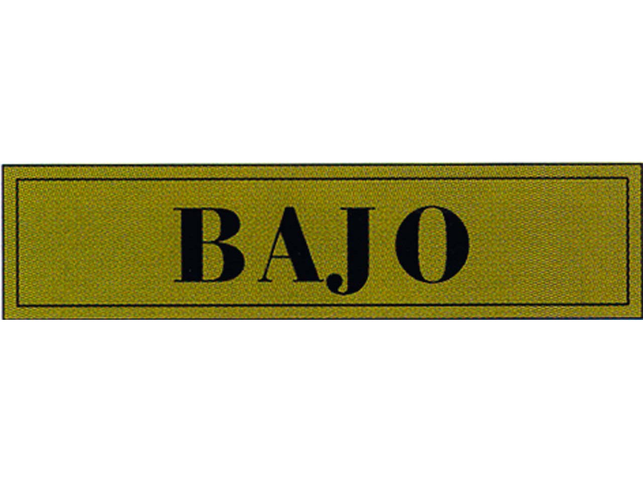 PLACA SEÑALIZACION TEXTO LATONADA 32x8cm