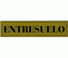 PLACA SEÑALIZACION TEXTO LATONADA 32x8cm ENTRESUELO