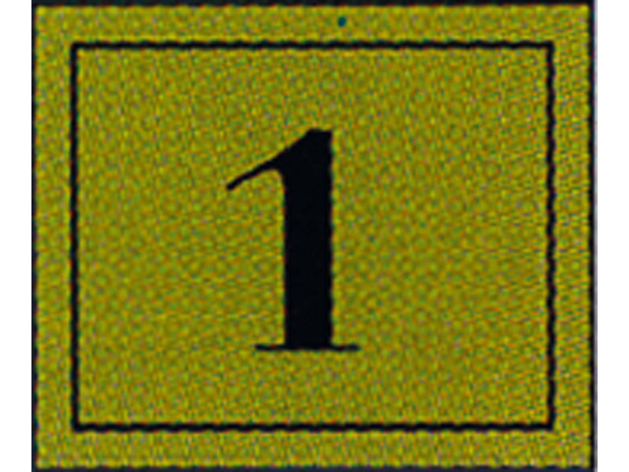 PLACA SEÑALIZACION NUMERO LATONADA 10x10cm