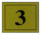 PLACA SEÑALIZACION NUMERO LATONADA 10x10cm 3