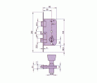 CERRADURA EMBUTIR AZBE - YALE MADERA CON POMO MODELO 48E 50x80FL