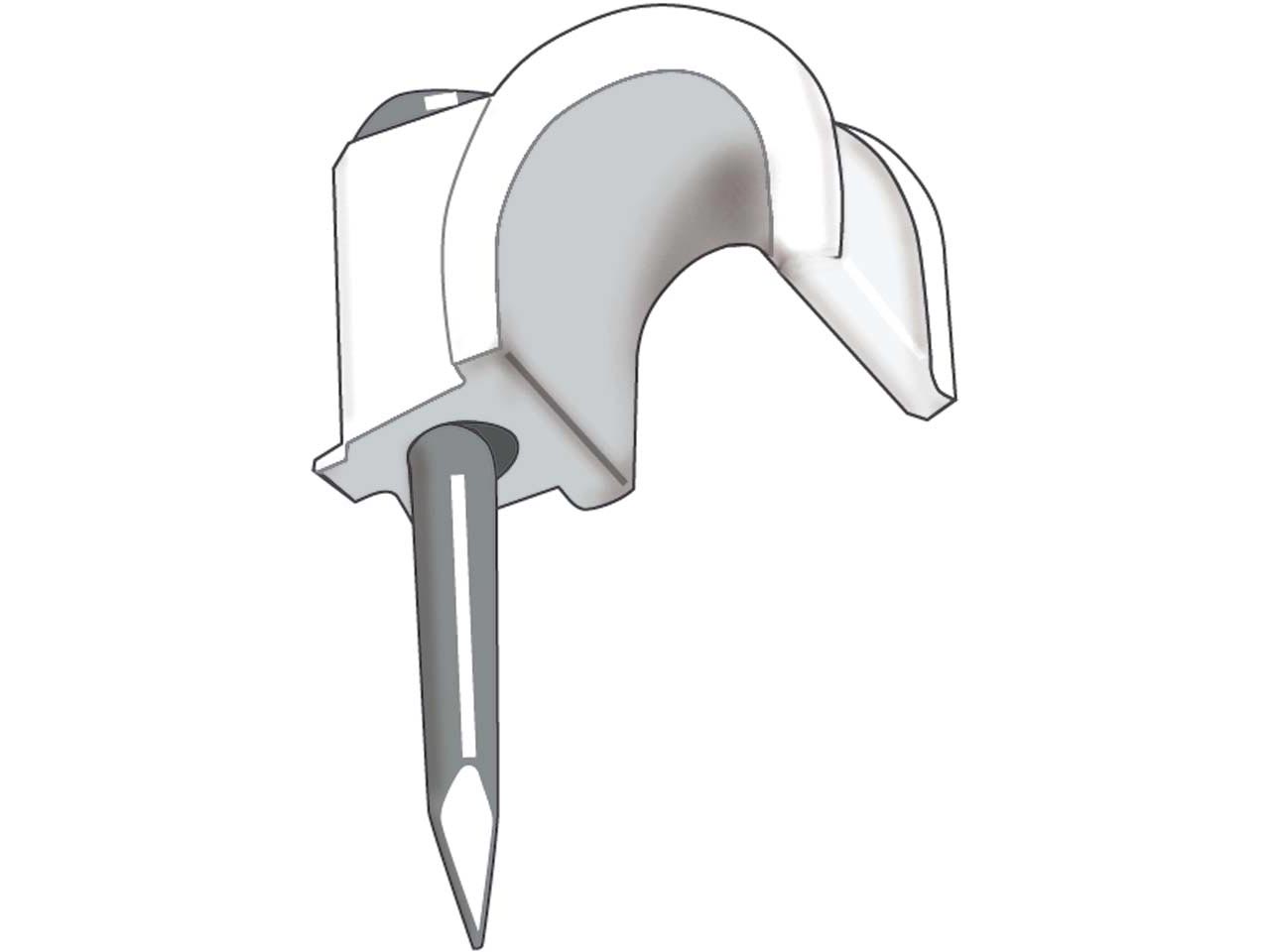 GRAPA ELECTRICISTA REDONDA 100uds BLANCA
