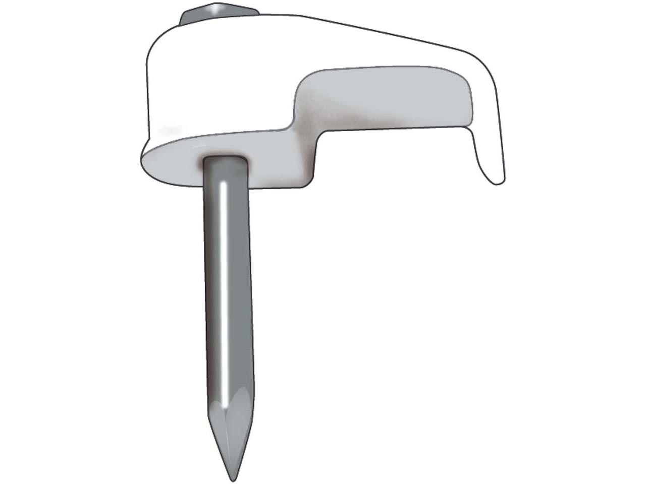 GRAPA ELECTRICISTA PLANA 100uds BLANCA