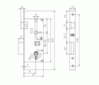 CERRADURA EMBUTIR MADERA CON CILINDRO MCM 1601M 50mm