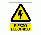 PLACA SEÑAL DE PLÁSTICO 210x300mm RIESGO ELECTRICO