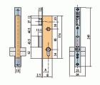CERRADURA EMBUTIR METAL LINCE 5530 25 / 38,5 mm