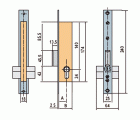 CERRADURA EMBUTIR METAL LINCE 5532 25mm