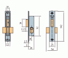 CERRADURA EMBUTIR METAL LINCE 5552 14mm
