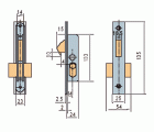 CERRADURA EMBUTIR METAL LINCE 5555 14mm