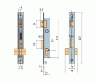CERRADURA EMBUTIR METAL LINCE 5550 N 15mm
